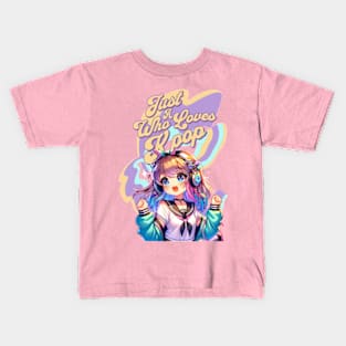 Just A Girl Who Loves K-Pop - Colorful Anime Music Fan T-Shir Kids T-Shirt